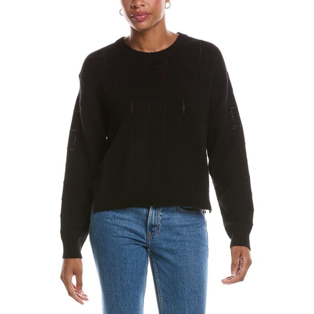 Naadam Womens  Wool & Cashmere-Blend Sweater, Black